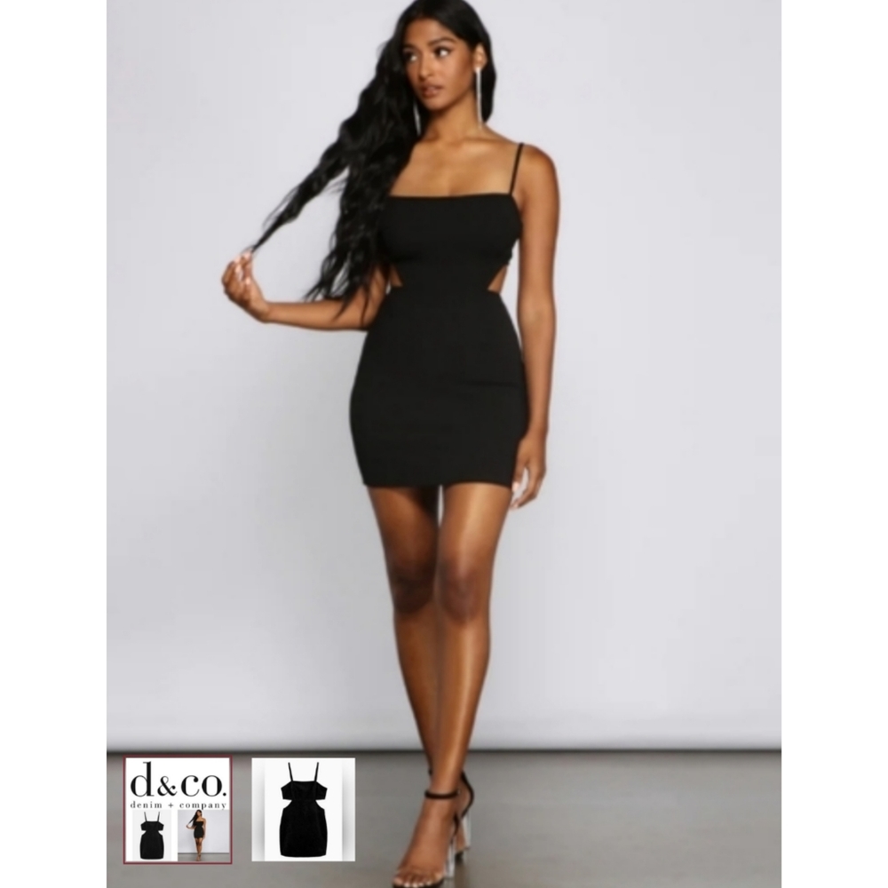 D&CO Corduroy Cut Out Cami Dress